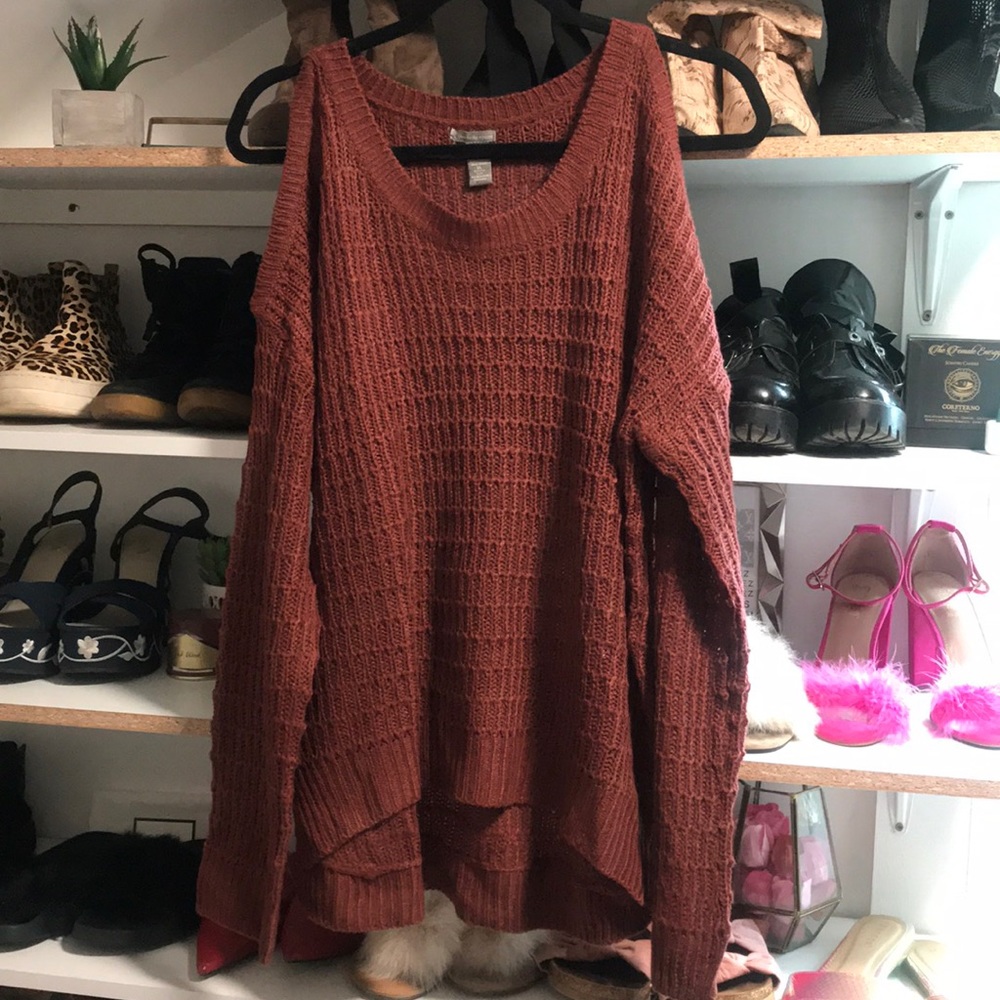 Charlotte Russe cold shoulder sweater